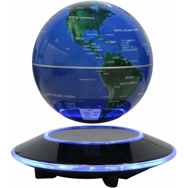 Magnetic Levitation Globe Maglev World Map C Shape with LED Light for  Teaching Demo Desk Decoration 