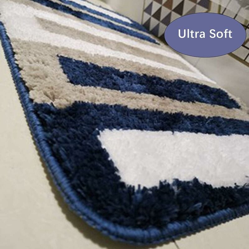 Thickened Bath Rugs Set, Upgraded Gradient Color Bathroom Rug Soft