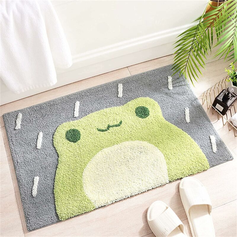 Color&Geometry Green Bathroom Rugs- Non Slip, Absorbent, Thick, Soft,  Washable Bath Mat, 20x32 Small Bath Rug Bath Mats for Bathroom Floor,  Shower