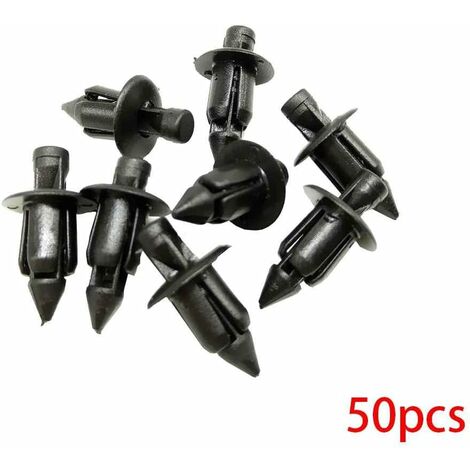 50pcs Fairing Panel Bolt Clip 8mm Plastic Screw Rivets Clips Black