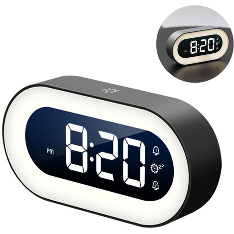 Small Colorful LED Digital Alarm Clock with Snooze, Simple to Operate, Full  Range Brightness Dimmer, Adjustable