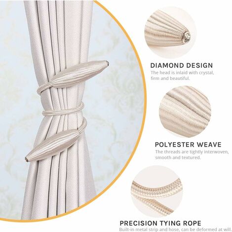 thumbnail image 2 of SWTOOL 2-Pack Curtain Holdbacks Curtains Tiebacks Home Decorative 2 of 11