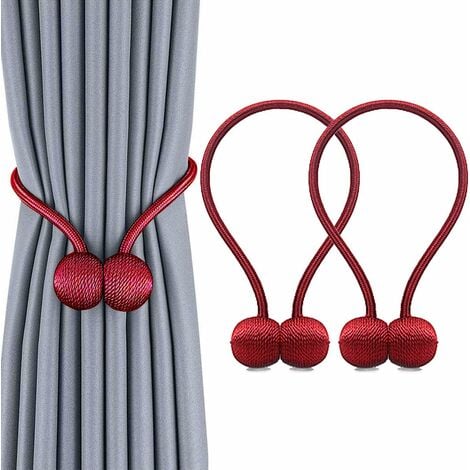 Magnetic Curtain Tiebacks Clips - Window Tie Backs Holders for Home Office  Decorative Rope Holdbacks Classic Tiebacks Design, Grey 1 Pair : :  Home