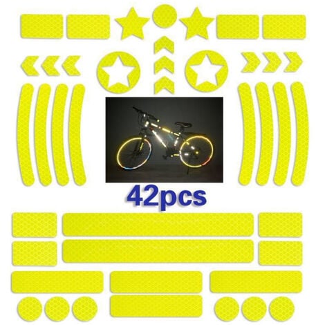 LITZEE Reflective Stickers, Reflective Stickers Tape Kit, Highly Visibility Safety  Reflective Stickers, Reflective Stickers for Bikes, Cars, Helmet,  Motorcycle, Stroller, Scooter（yellow）