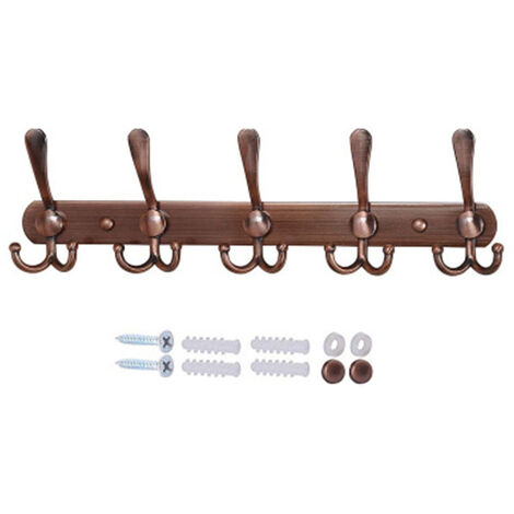 Long Wall Mounted Coat Rack, 5 Three Hooks For Hanging Coats, Wall Coat  Hooks, Wall Mounted Coat Rack, Hook For Clothes, Jacket, Hats, Black