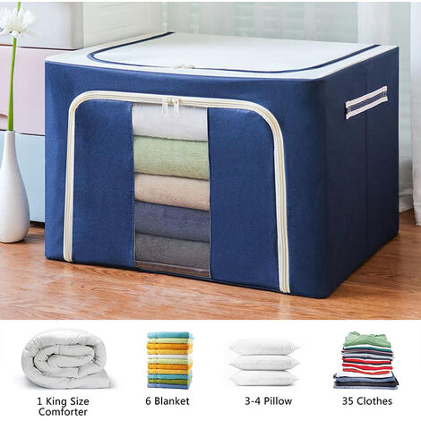 Storage Bins, Foldable Stackable Container Organizer Set with