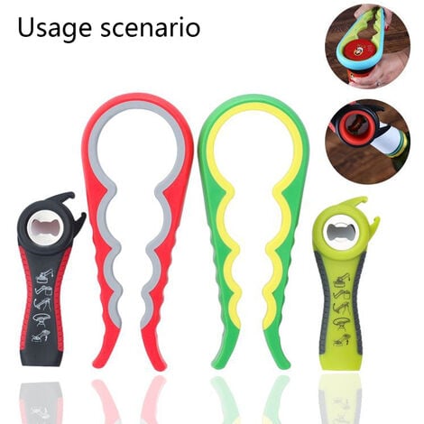 1pc Solid Color Can Opener, Green Round Anti-slip Can Bottle Open Mat For  Kitchen