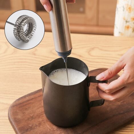 Electric Handheld Milk Frother with Dual Whisks - Powerful Motor for Creamy  Coffee, Cappuccino, Matcha and More - Stainless Steel Twin Whisk Drink Mixer  (Red) 