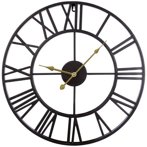Decorative Wall Clock With Roman Numerals - Globe - EM