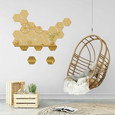 Honeycomb Wall Shelf Ideas  Gold bedroom decor, Gold bedroom, Wall decor  bedroom