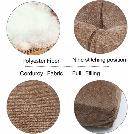 EGOBUY Floor Pillow, Square Meditation Cushion for Seating on Floor Solid  Thick Tufted Seat Cushion Meditation Pillow for Yoga Living Room Bed  Balcony