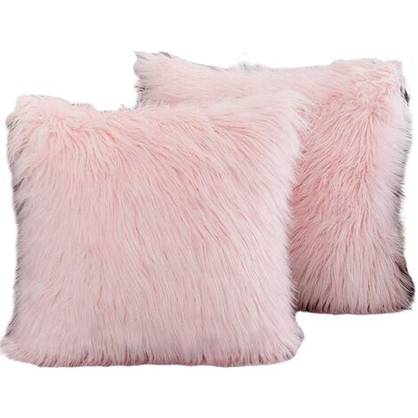 Faux fur pillow discount set