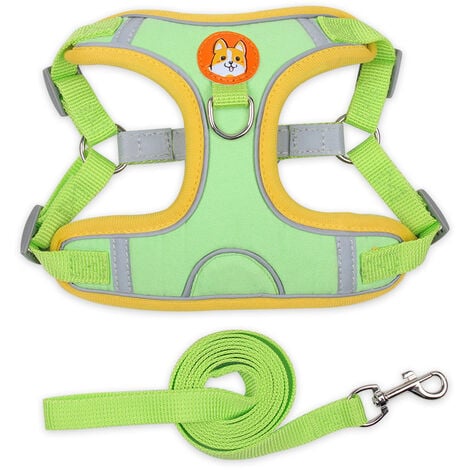 Pet Chest Harness Suede Cat and Dog Harness Reflective and