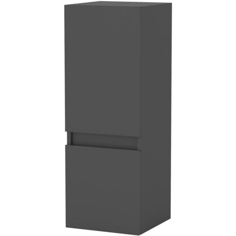 Biubiubath Colonne de salle de bain + 2 Porte, Compartiment,30 x 30 x 83 cm,Anthracite (1/5)