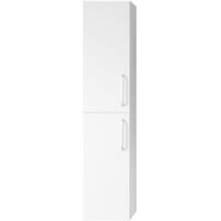 Biubiubath Colonne de Salle de Bain Haute + 2 Porte, Compartiment,30 x 26.8 x 142 cm Blanc