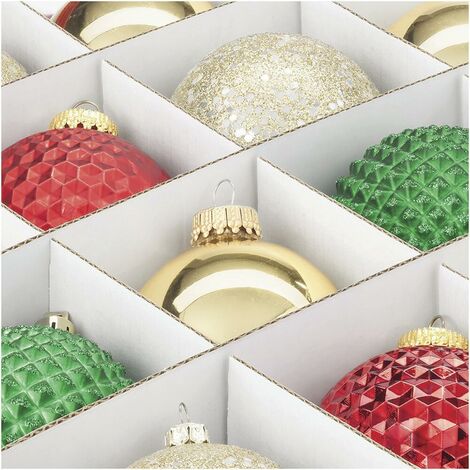 Christmas Tree Zip Up Storage Bag Sturdy Cover Sack with Carry Handles (Baubles Storage Bag (L 30 x W 30 x H 15 cm))