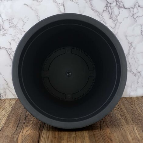 Indoor Outdoor Small Round Anthracite Flower Planter Garden Plant Pot Container
