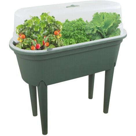 Greenhouse Table With Lid Raised Garden Bed Planter Box Vegetable Growing Green