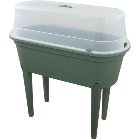 Greenhouse Table With Lid Raised Garden Bed Planter Box Vegetable Growing Green