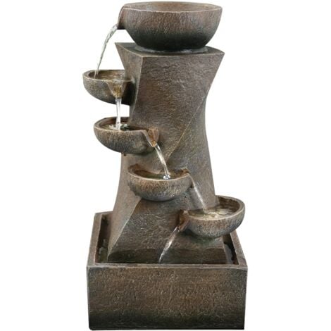 GEEZY Garden Water Feature Outdoor Fountains Indoor Water Features LED ...