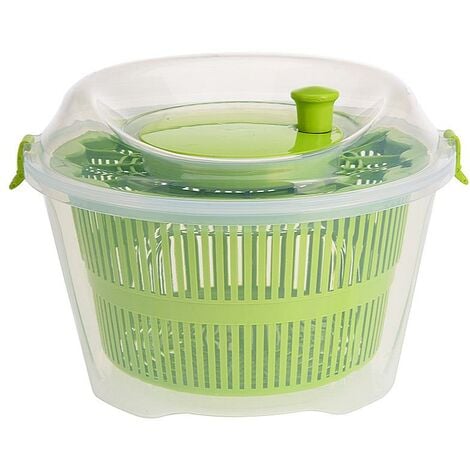 Large Salad Spinner Vegetable Veg Leaf Dryer Drainer Colander Plastic Bowl