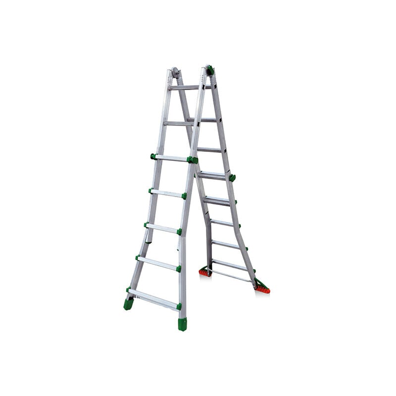 Echelle télescopique aluminium FACAL 4x5 haut. travail max. 6,05 m ALU PRO - BK4A