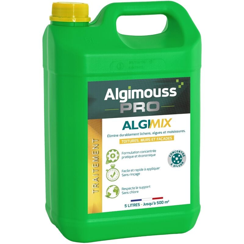 Traitement fongicide et imperméabilisant Bidon de 5 litres - ALGIMIX ALGIMOUSS - 014002