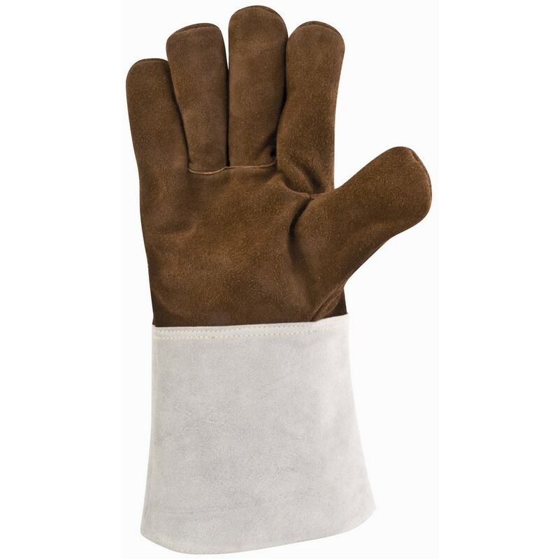 Gants soudeur cuir croûte de bovin gris taille 10