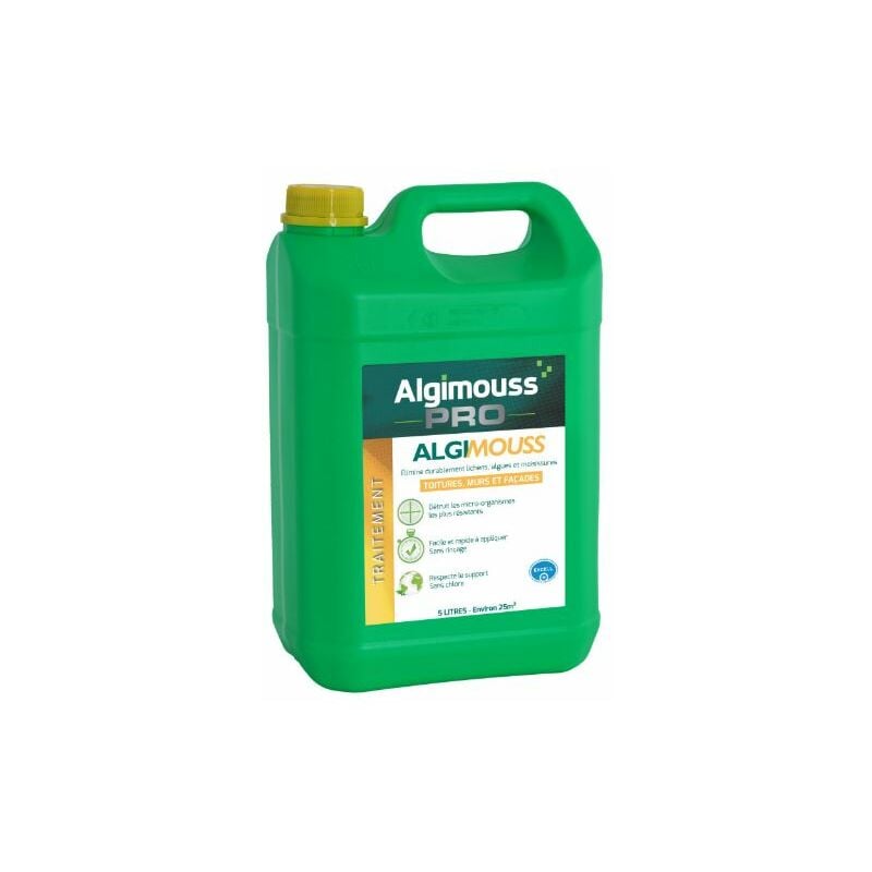 ALGIMOUSS - 5 LITRES - Traitement curatif et préventif toitures, murs et façades ALGIMOUSS - 001003