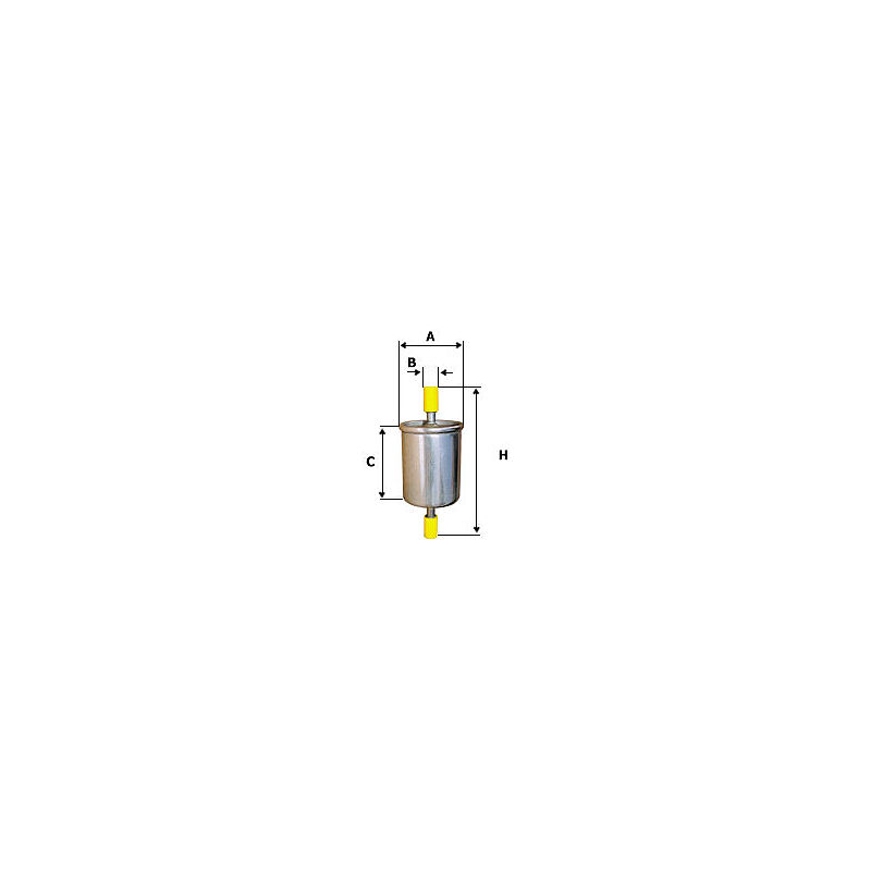 Filtre à Carburant En Ligne 3/8 - Métal Chromé Haut Débit - Remplacement Universel (réf. 9746) Pour Chevy