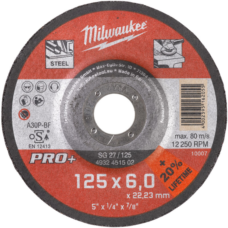 Disque à tronçonner pour métaux 125x1 mm PRO+ | 4932451487 - Milwaukee