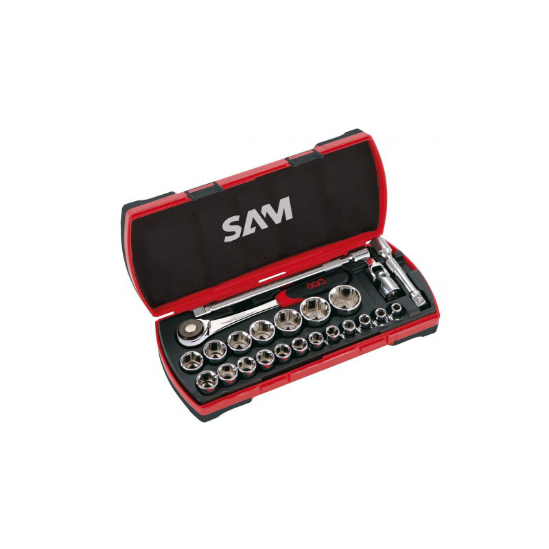 SAM OUTILLAGE-Coffret de douilles et accessoires 1/2 - 23 outils -75-SH23Z