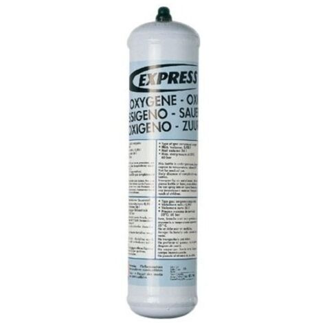 Bouteille d'oxygène jetable 60L – Pression 60 bar – Compatible avec pistolets à air chaud et chalumeaux – Utilisation sécurisée