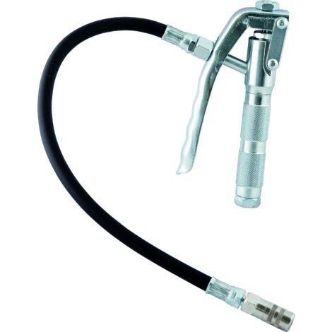Sodise – Pistolet de graissage pneumatique avec flexible en acier zingué – Lubrification précise pour machines – 10546