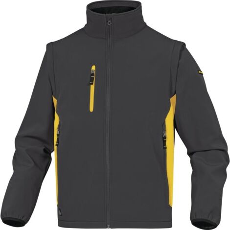 VESTE DE TRAVAIL SOFTSHELL GRISE MANCHES AMOVIBLES - DELTA PLUS - MYSE2GJ0   46/48 (S)
