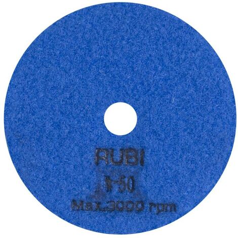Rubi – Disque diamant pour meuleuse 100mm – Granulométrie 50 – Polissage béton, marbre et granit – Fixation auto-agrippante