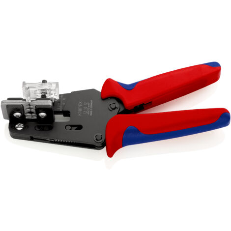KNIPEX 12 12 12 Pince à dénuder de précision avec couteaux de forme avec poignées multimatières brunie 195 mm (1/3)