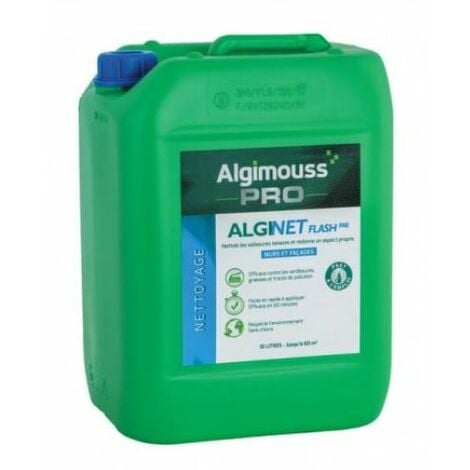 ALGINET FLASH PAE - 10 LITRES - Nettoyant façades prêt à l'emploi ALGIMOUSS - 019002