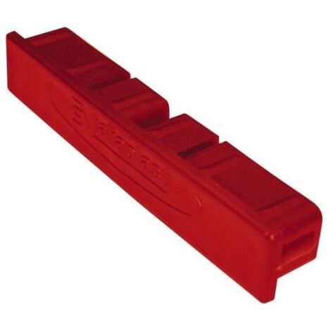 Taliaplast – Embout plastique pour règle aluminium 100x18mm – Compatible avec règles de maçon – Finition rouge pour visibilité chantier