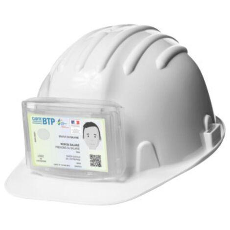 Taliaplast – Porte-badge adhésif pour casque de chantier – Étanche en ABS transparent – Compatible avec surfaces planes – 560310 (1/5)