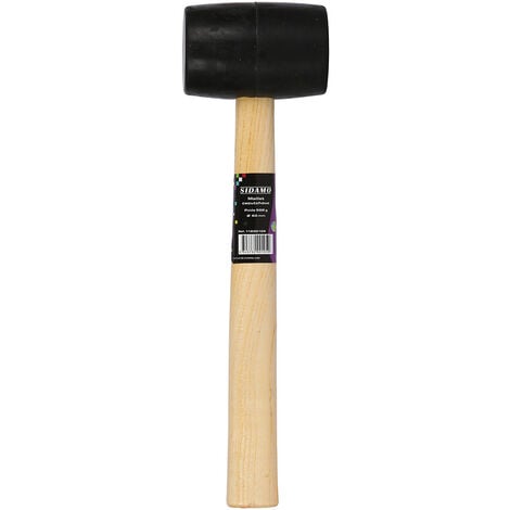 MAILLET CAOUTCHOUC NOIR 500G - 60MM SIDAMO - 11200105