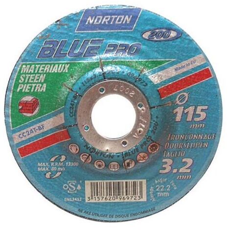 Disque de tronconnage Norton Expert Ø 115 Epaisseur 3.2 pour meuleuse d'angle pour matériaux -66252828495