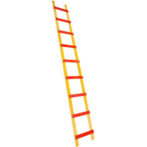 Centaure – Échelle de toit en bois 3m – 9 échelons espacés 33 cm – Montants en bois massif 52x22mm – Charge max 150 kg