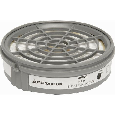 Delta Plus – Lot de 2 galettes P3 pour demi-masques M6200 JUPITER et M6100 JUPITER – Protection contre particules chimiques et biologiques – M6000P3R - PLUS-M6000P3R
