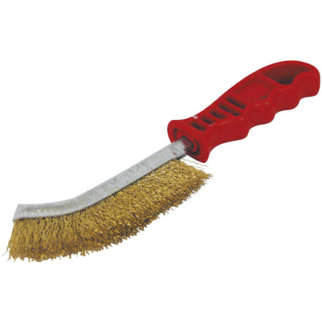Taliaplast – Brosse métallique convexe acier laiton pour surfaces robustes – Élimine rouille et peinture écaillée – 361110