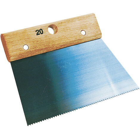 Taliaplast – Peigne à colle 200 mm – Denture carrée 3 mm – Lame en acier pour application précise – Poignée en bois confortable