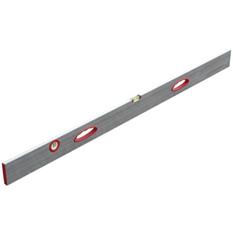 Taliaplast – Règle à niveau 250 cm en aluminium – Précision 1 mm/m – Fiole horizontale et verticale – Poignées ergonomiques pour usage pro