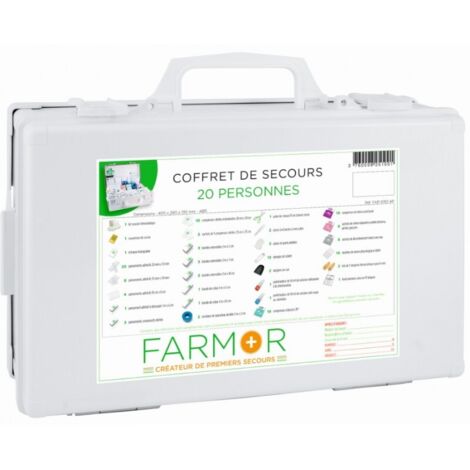 COFFRET DE SECOURS FARMOR 20 PERSONNES EN ABS -FAR 1050 AP (1/2)