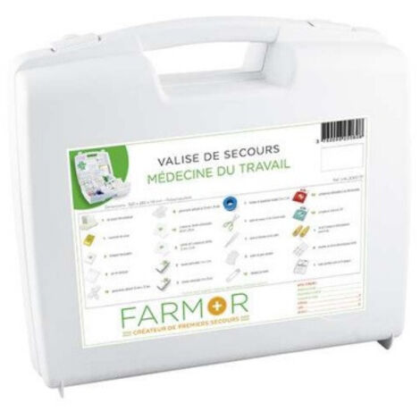 VALISE DE SECOURS FARMOR MÉDECINE DU TRAVAIL -VAL 2060 PP (1/2)