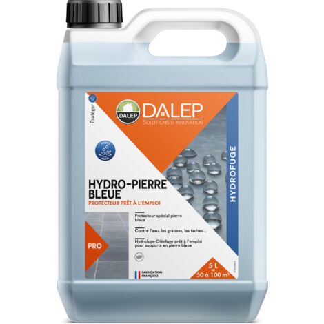 Dalep – Protecteur hydro-pierre bleue 5L – Imperméabilisant anti-taches pour surfaces en pierre – Application intérieure et extérieure